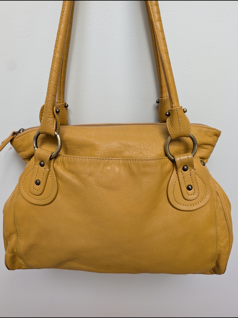 Gioshi Milano Made in Italy Genuine Leather Yellow Shoulder Bag